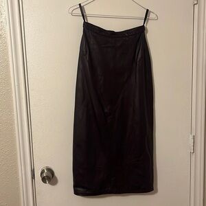 Vintage Leathers By Toby Dark Purple Leather Skirt Size XS